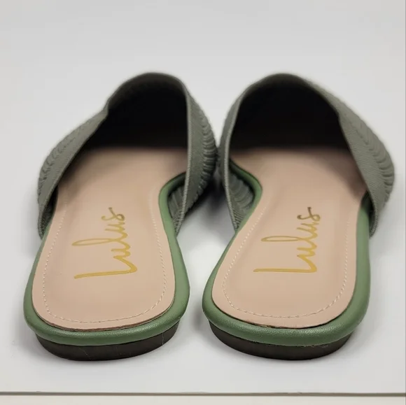 Lulu's Jeaney Ribbed Knit Pointed Toe Mule - 8.5 - Picture 7 of 12